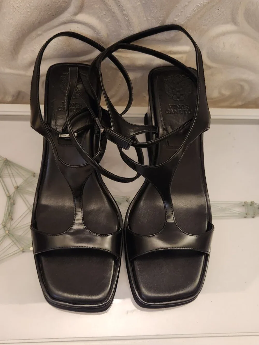 Vince Camuto Black Leather 